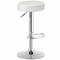 Modern Swivel Round PU Leather Seat Bar Stool with Adjustable Height and Steel Base